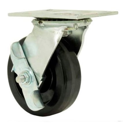 Rwm Casters 8in Durastan Wheel Swivel Caster with Wheel Brake - E53-DUR-0825-S-WB